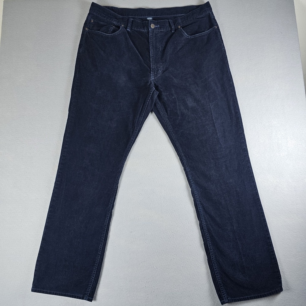 Vintage Polo Ralph Lauren Corduroy Pants Mens 40x32 Blue Straight Chino Zip Fly